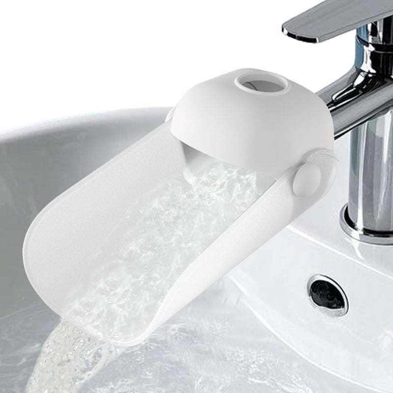 KOMIDK Faucet Extender for Bathroom Sink Faucet Extender for Toddlers Bathroom Sink Kitchen Bathtub (Grey) - Image 1